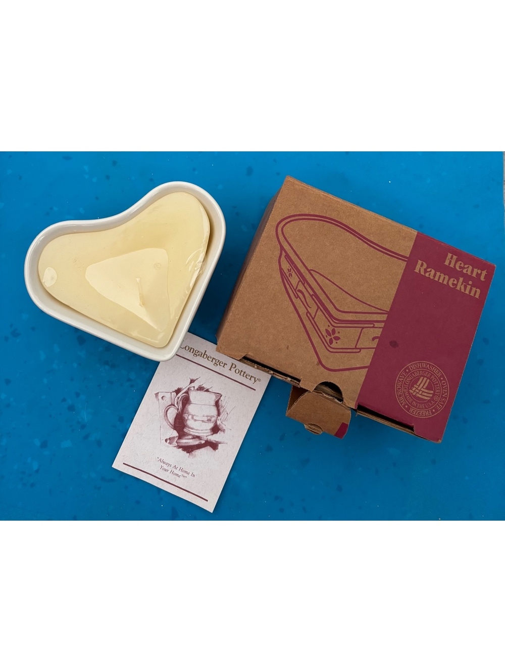 Longaberger Heart Ramekin with Heart Candle